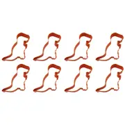 8x R&M T-Rex Baby Cookie Cutter Polyresin Coated Steel Bake Mould 12cm Orange
