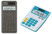 Casio FX-991MS 2nd Gen Scientific Calculator & Casio Desktop Calculator (Blue)