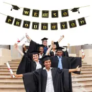 Graduation Banner Bunting Banner Decorative Pull Flag Graduation Party
