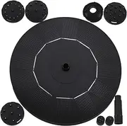 Yardwe Lar-powered Floating Fountain Small Garden Water Feature Solar Panel Water Pump No Battery for Garden Pond Pool Bird Bath Fish Tank