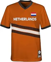 [FIFA] Unisex Official 2023 Women's Football World Cup Kids Team Shirt, Netherlands T-Shirt (Pack of 1)