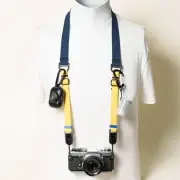 Adjustable Dual-Color Camera Strap Blue & Yellow w/ Peak Design Anchors