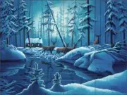 Deer Tile Backsplash Ceramic Mural Kendrick Wildlife Lodge Art POV-LKA021