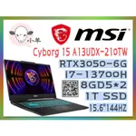 小羊 MSI 微星 CYBORG 15 210TW(I7-13700H 8GD5X2 1TSSD RTX3050-6G)