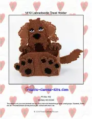 Labradoodle Dog Treat Holder- Plastic Canvas Pattern or Kit