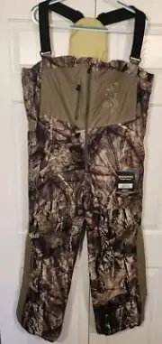 BROWNING Hells Canyon PRIMALOFT Insulated Hunting Mossy Oak Bibs WMS Size L NWT.