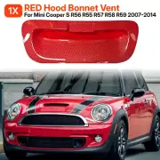 RED Front Hood Bonnet Vent Cover Replacement For Mini Cooper S R56 R55 2007-2014
