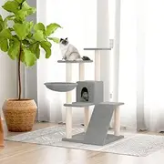 Generic Cat Tree with Sisal Scratching Posts Light Grey 94 cm,171703