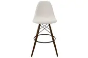 SK Designer Living | Replica Eames DSW Stool | Textured Ivory & Walnut