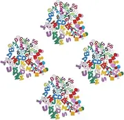 Tofficu 12 Sets Alphabet Poster Letters Sequin Glitter Stickers Set Multifunctional for School Home Educati