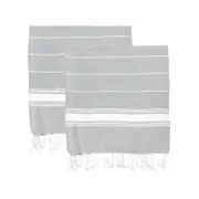Nicola Spring Turkish Cotton Towel Set - Grey - Pack Of 4