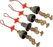 IWOWHERO 4pcs Chinese Gong Wind Chime Retro Metal Hanging Wind Bell Home Decor Accessory for Festival Garden Party