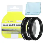30mm UV Filter, 2 PCS Protection Filter Camera Lens Filter Optical 30mm