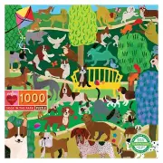 Dogs in the park 1000 Piece Jigsaw Puzzle by eeBoo Monika Forsberg