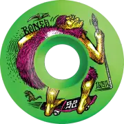 Bones 100's OG V4 Neonderthal 52mm 100a Green Skateboard Wheels