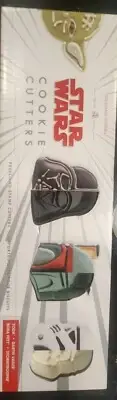 Star Wars Cookie Cutter Set of 4 Williams Sonoma -Yoda,Vader,Boba, StormTrooper