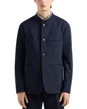 Emporio Armani Guru Collar Pinstripe Blazer