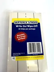 30 Ruled Sentence Strips Write on Wipe Off Dry Erase School Learning Penmanship