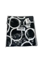 New square 24x24in single pillow case Jin Styles black white circles modern