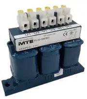 MTE RLW-04P801 3 Phase Line Reactor Type RL 4.8 Amps 600V Max 50/60Hz 2.3mH NEW