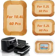 Marakruki 180Pcs Air Fryer Liners for Ninja AF500 XXXL Air Fryer, 10.4L Ninja FlexDrawer Paper Liners,120 Pcs Disposable Parchment Paper for Dual 5.2L Baskets +60 Pcs Liner for 10.4L Megazone Basket