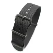 Black series NATO type nylon strap 20mm black watch strap band chronoworld 845