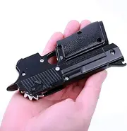 Rubber Band Gun Toy Mini Folding Rubber Gun Rubber Launcher Toy Gun and Rubber Band