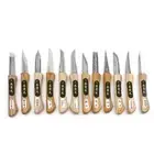 12Pcs Set Paper Steel Handmade Blade Graft Carving Floral Wood Gardening Tool