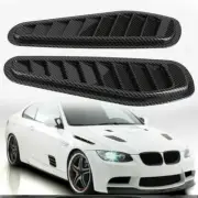Universal Carbon Fiber Hood Bonnet Vent Air Flow Intake Scoop Fender Decor Trim