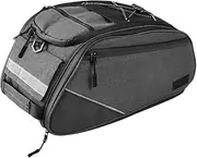 TOKIDNY Cycling Tail Bag Bike Frame Bag Rear Storage Pannier Multifunctional Seat Bicycles Handlebar Bike Pouch Pouch Cycling Carrier Bicycles Nylon Cloth Black