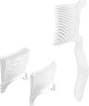 Bvizyelck Barber Fade Combs - Clipper Comb Hair Cutting Guide Tools - Anti-Static Flat Top Curved Heat Resistant Positioning Flat Top Hair Comb For Blending Fades, Various Short Haircuts