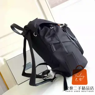 二手 99新 PRADA 普拉達 Re-Nylon 再生尼龍皮革背包  雙肩包 後背包 男生書包 2VZ135