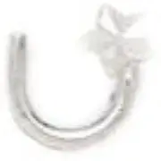 [JewelryWeb] 14ct White Gold Star Body Piercing Jewelry Nose Screw