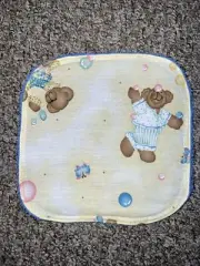 Baby Washer/mini Burp Cloth .new Handmade Teddy Bear