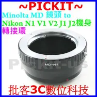 在飛比找Yahoo!奇摩拍賣優惠-Minolta MD MC Rokkor鏡頭轉Nikon1 