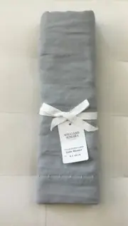 Williams-Sonoma ITALIAN WASHED LINEN Table Runner 18” x 108” Dove Grey NWT