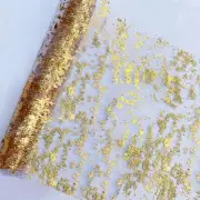 33ft Gold Table Runner, Extra Long Metallic 1pc（33 ft）,