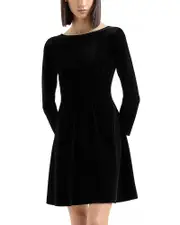 Emporio Armani Stretch Chenille Velvet Dress