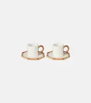 [Les-Ottomans] Les-Ottomans Bamboo set of 2 espresso cups and saucers