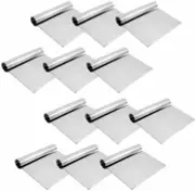 Stainless Steel Bench Scraper, Chopper Scraper, Metal Handle, Bakeware (12 PC)