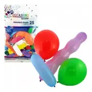 25pc Assorted Shape Latex Balloons