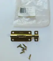 National Brass Finish Slide Safety Bolt Barrel Lock Set USA NEW