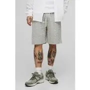 Mens Sage Elasticated Waist Straight Zig Zag Boucle Shorts