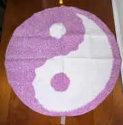 American Girl Isabel & Nicki Doll Bedroom Purple Yin-Yang Rug (Computer Desk)