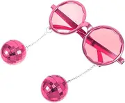 [Baluue] Funny Disco Ball Glasses for Adults Retro Kaleidoscope Sunglasses for Parties Proms Festivals Unique Novelty Eyewear for Men Women Eye Catching Party Prop