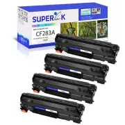 4 PACK - CF283A Laser Toner Compatible for HP LaserJet Pro M125a M125ra M125nw