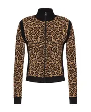 LEO STAR jacquard sweater Brown