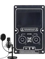Speaker Wiring Box,Double 4-Core Speaker Jack Plate - Binding Post Terminal Cable Connector, Audio Amplifier Socket
