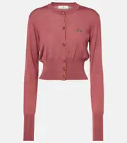[Vivienne Westwood] Vivienne Westwood Bea cropped wool and silk cardigan AU 14 red