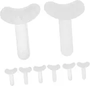 COMPUKAS 5 Pairs Reusable Eyelash Stamp Kit for Lower Eye Makeup Soft Eyeliner Stamps for Bottom Lash Application for Beginners Eyelash Extension Practice Tools